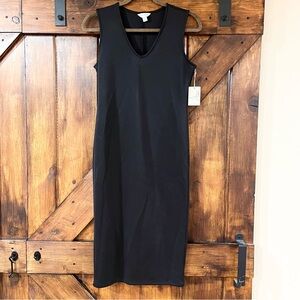 New Belle + Sky black midi dress